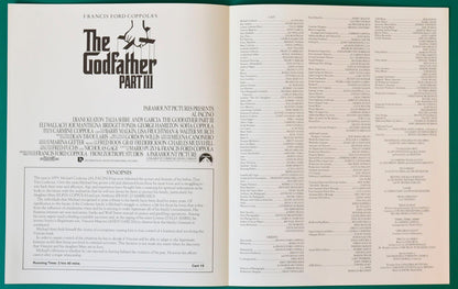 THE GODFATHER Part III - Synopsis Booklet - Inside