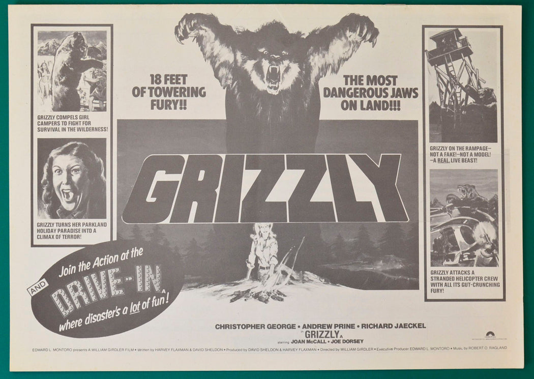 Grizzly Original 8 Page Cinema Exhibitors Campaign Press Book 