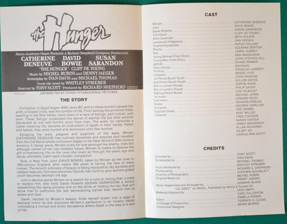 The Hunger - Synopsis Leaflet - Inside width="125" height="97