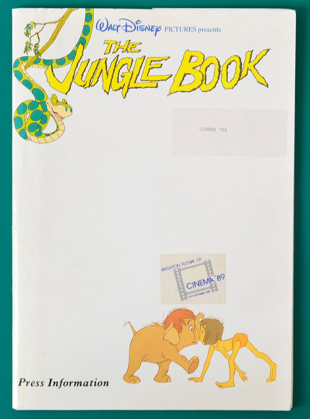 The Jungle Book - Production Info - Folder width="125" height="169