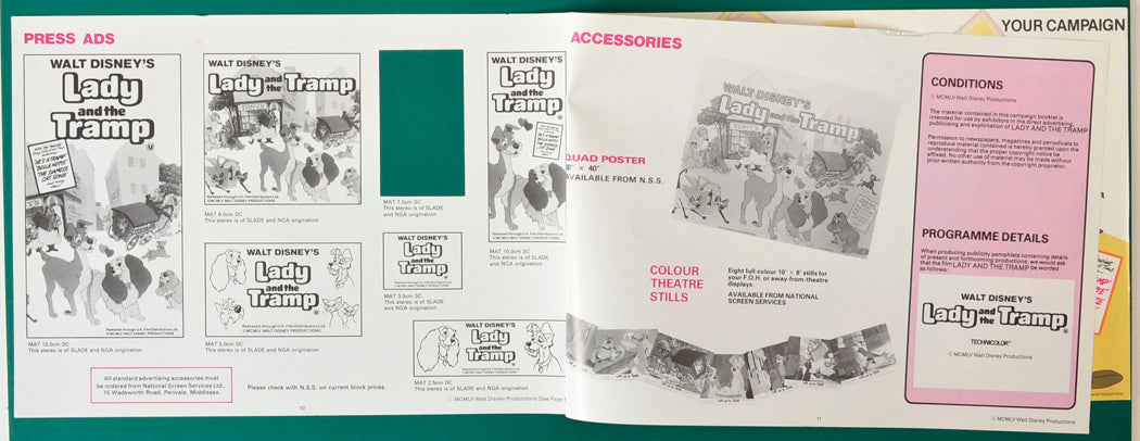 Lady And The Tramp - Press Book - Inside width="125" height="48