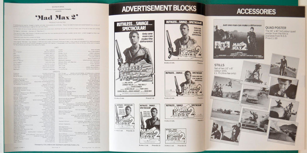 Mad Max 2 - Press Book - Inside width="125" height="63