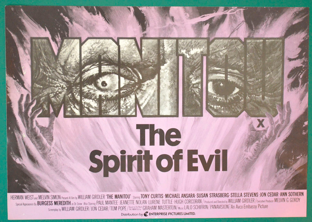 Manitou Original Cinema Synopsis / Credits Sheet 