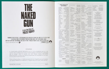 THE NAKED GUN - Synopsis Booklet - Inside