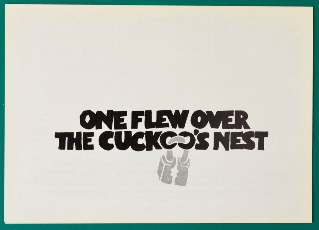 ONE FLEW OVER THE CUCKOO&rsquo;S NEST - Synopsis Booklet - Front