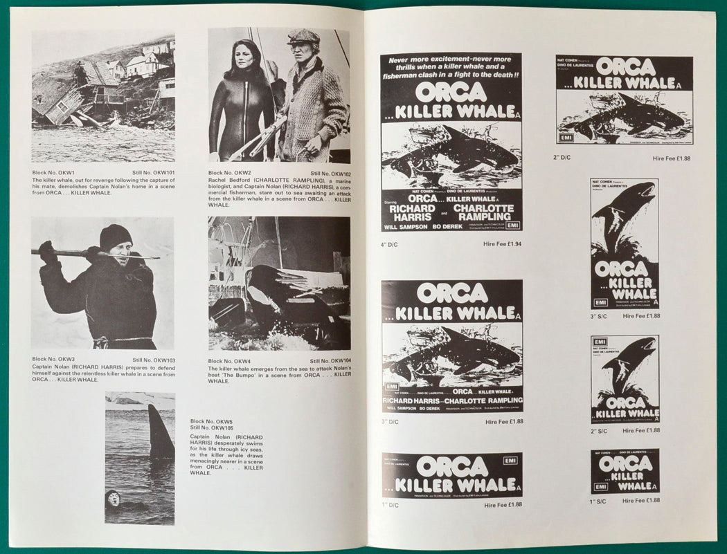 ORCA ...THE KILLER WHALE - Press Book - Inside width="125" height="95