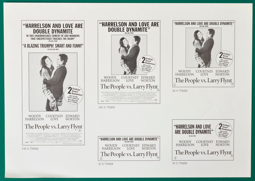 THE PEOPLE VS. LARRY FLYNT - Ad Blocks Sheet width="125" height="89