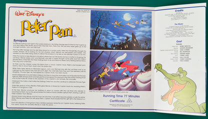 Peter Pan - Synopsis Leaflet - Back width="125" height="72