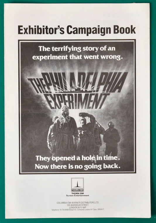 The Philadelphia Experiment Original 4 Page Cinema Exhibitors Campaign Press Book + Synopsis / Credits Sheet 