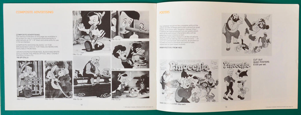 Pinocchio - Press Book - Inside width="125" height="48