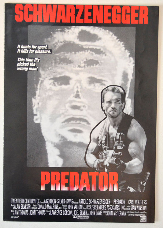 Predator Original 6 Page Cinema Exhibitors Campaign Press Book 