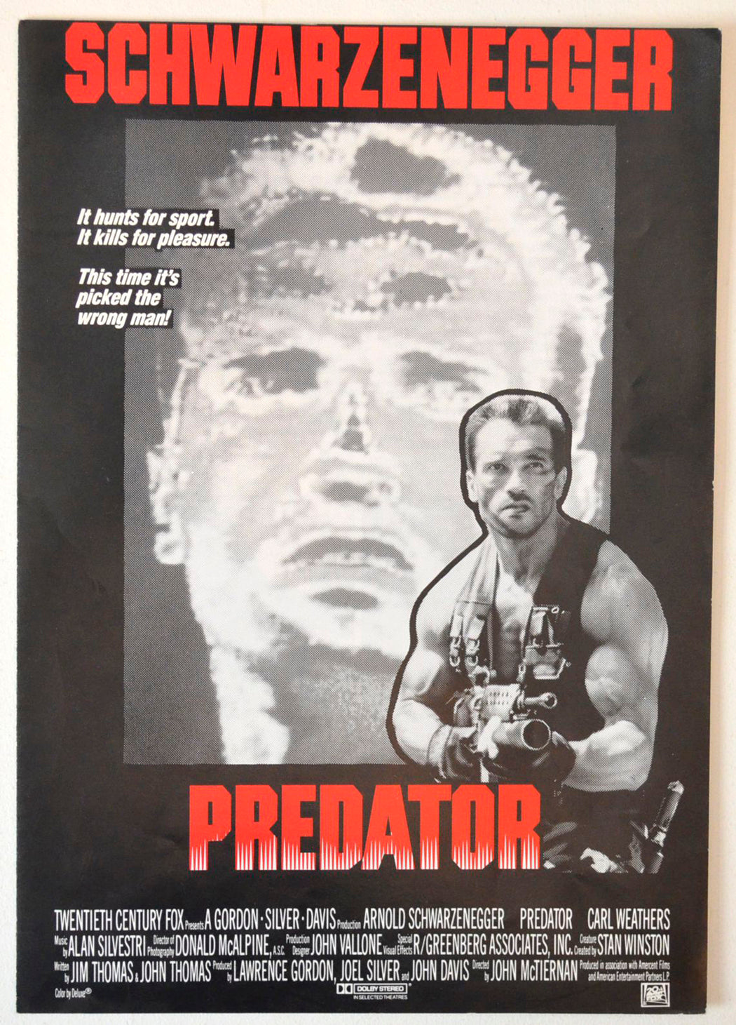 Predator Original 6 Page Cinema Exhibitors Campaign Press Book 