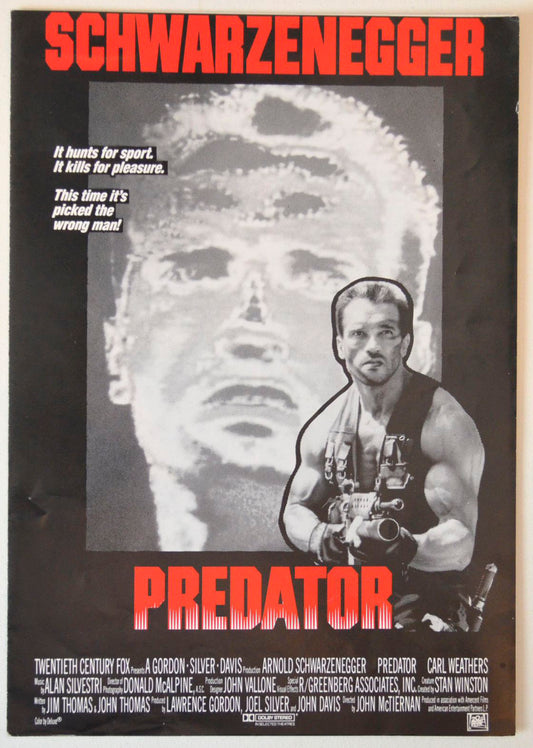 Predator Original 6 Page Cinema Exhibitors Campaign Press Book 