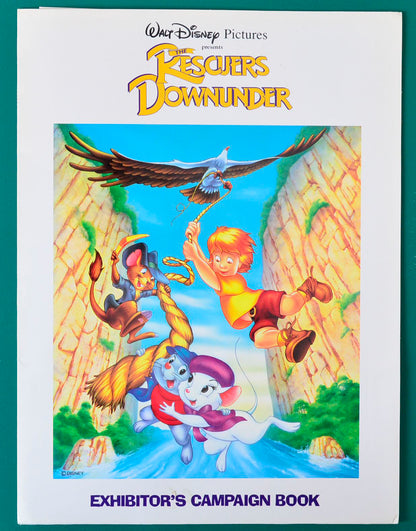 The Rescuers Down Under Original 5 Sheet Cinema Exhibitors Campaign Press Book with Outer Folder 