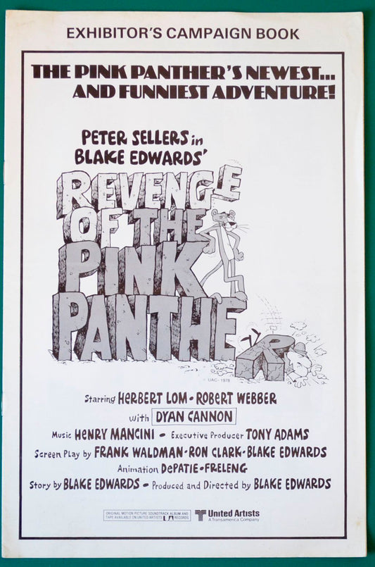 Revenge Of The Pink Panther Original 14 Page Cinema Exhibitors Campaign Press Book  + Synopsis / Credits Booklet 