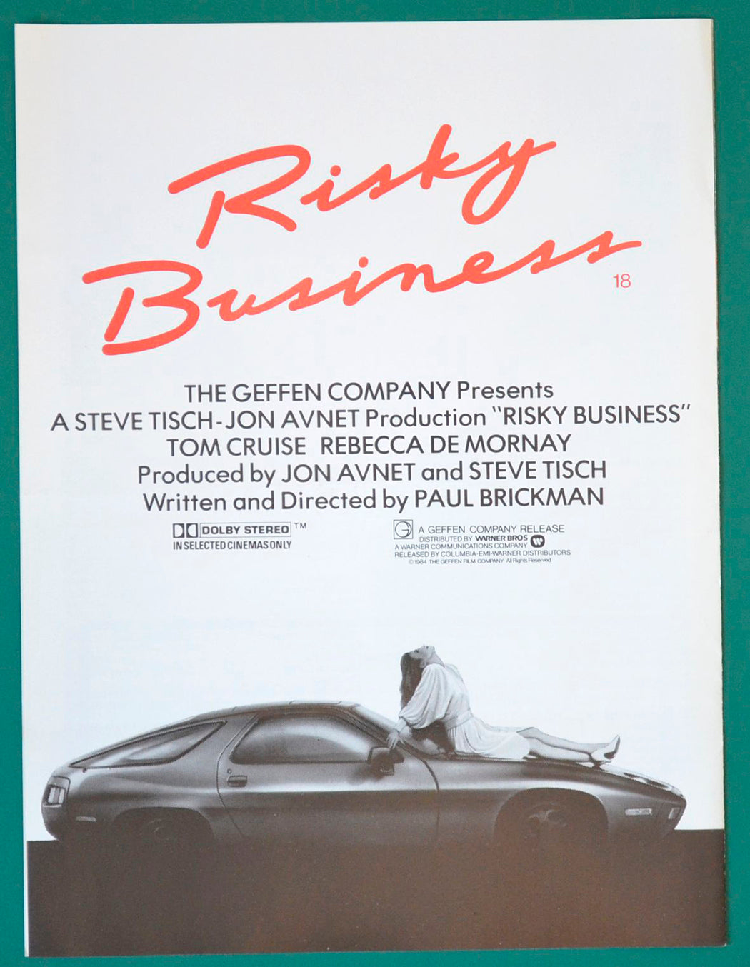 Risky Business - Synopsis Leaflet - Back width="125" height="161