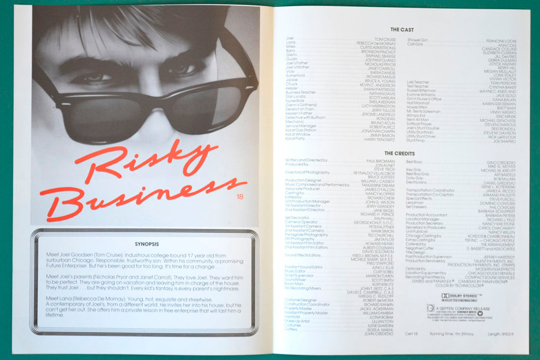 Risky Business - Synopsis Leaflet - Inside width="125" height="83