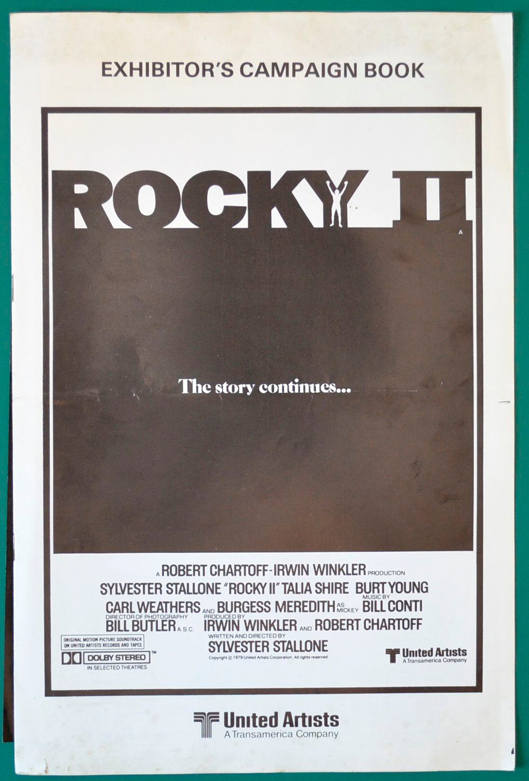 Rocky II Original 8 Page Cinema Exhibitors Campaign Press Book + Synopsis / Credits Leaflet 