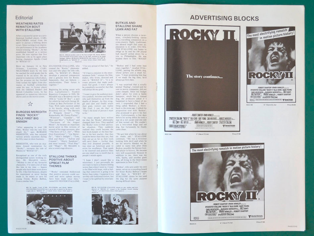 Rocky II - Press Book - Inside width="125" height="94