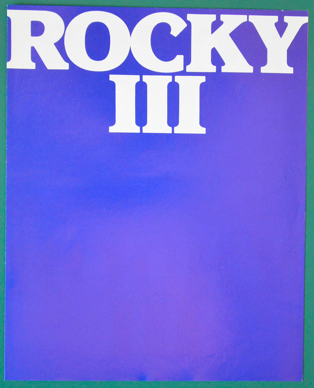 Rocky III - Synopsis Leaflet - Front width="125" height="155