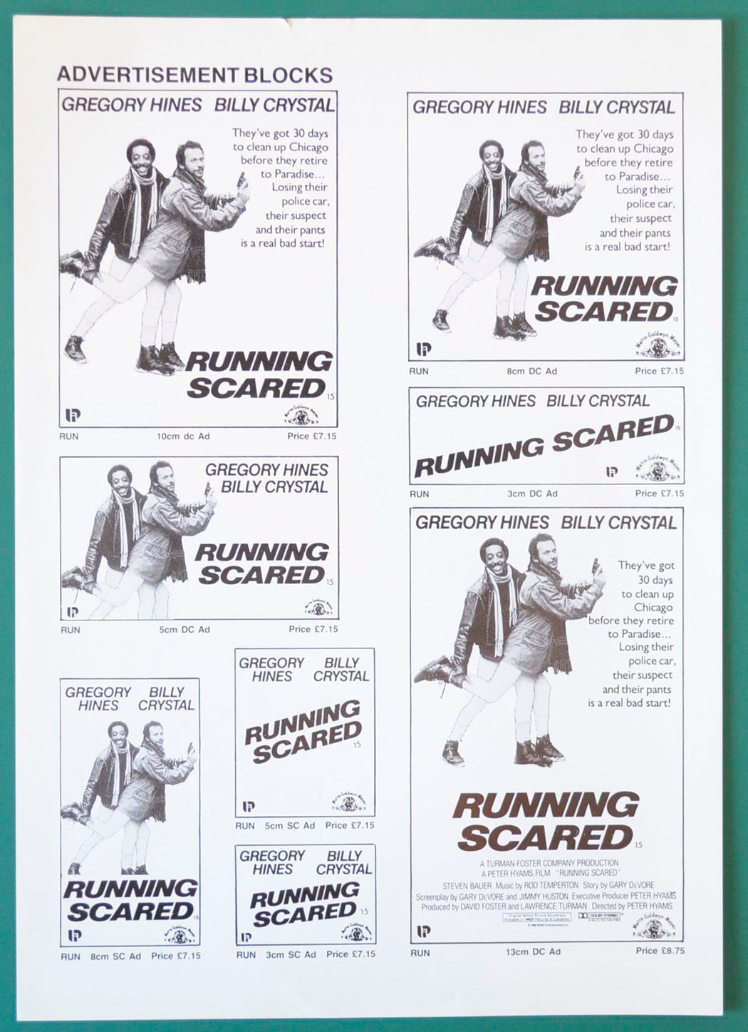 Running Scared - Ad Blocks Sheet width="125" height="172