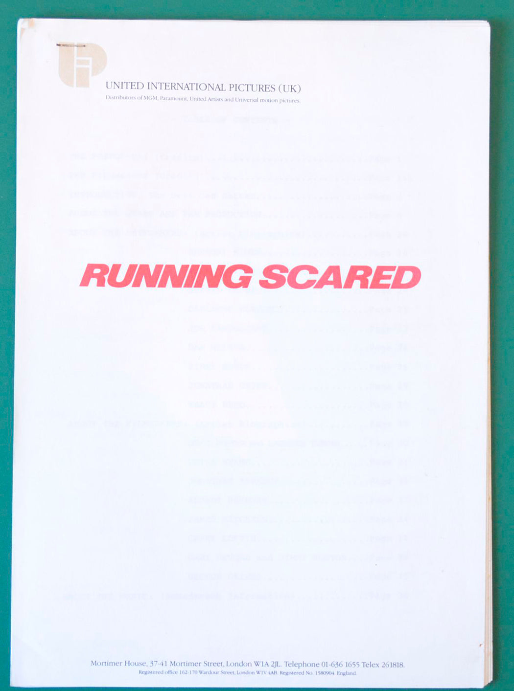 alt="Running Scared - Production Info" width="125" height="168