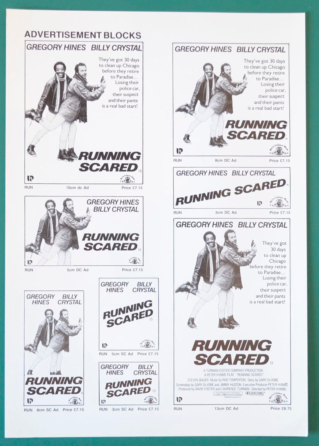 Running Scared - Ad Blocks Sheet width="125" height="172