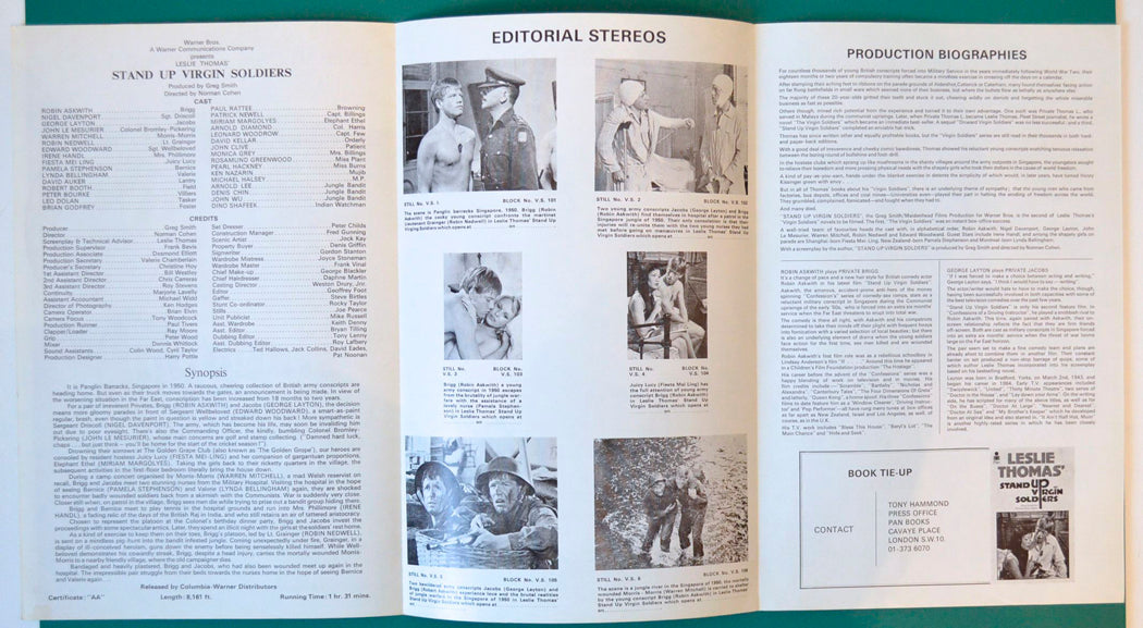 STAND UP VIRGIN SOLDIERS - Press Book - Inside width="125" height="97