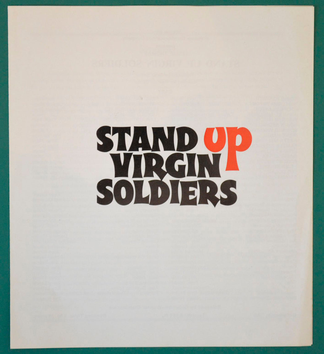 STAND UP VIRGIN SOLDIERS - Synopsis Leaflet - Front width="125" height="141