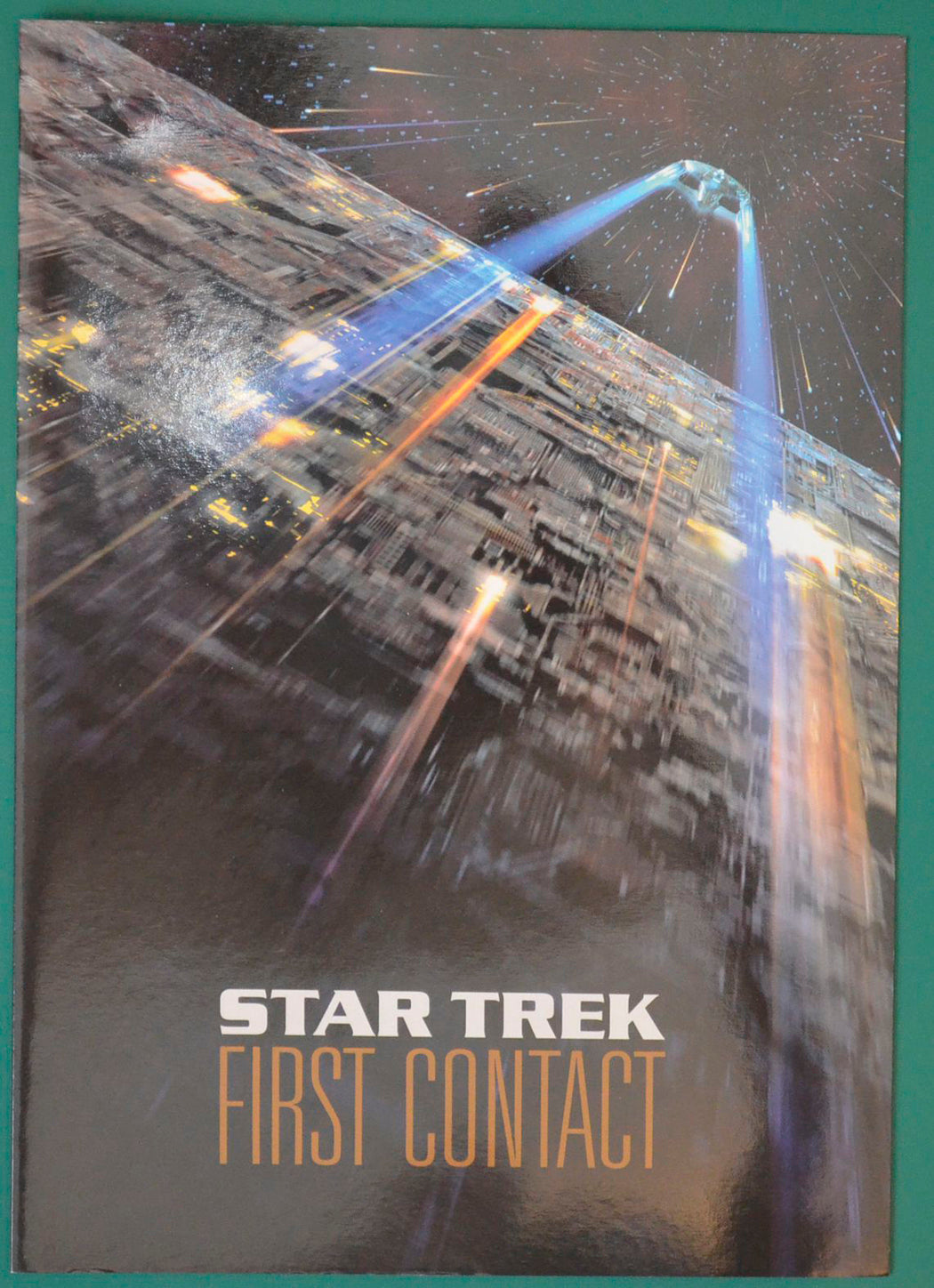 Star Trek : First Contact Original 4 Page Synopsis / Credits Leaflet + Advertising Blocks Sheet 