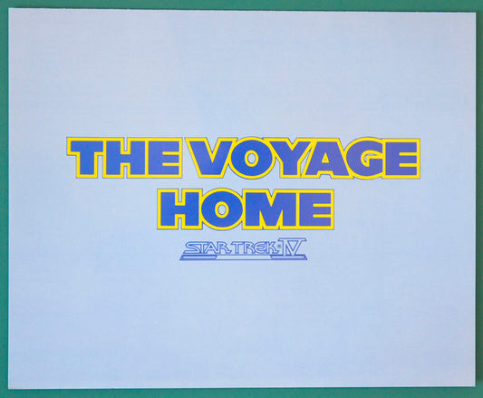 Star Trek IV : The Voyage Home Original Synopsis / Credits Leaflet + 57 Page Production Information Document + Advertising Blocks Sheet 