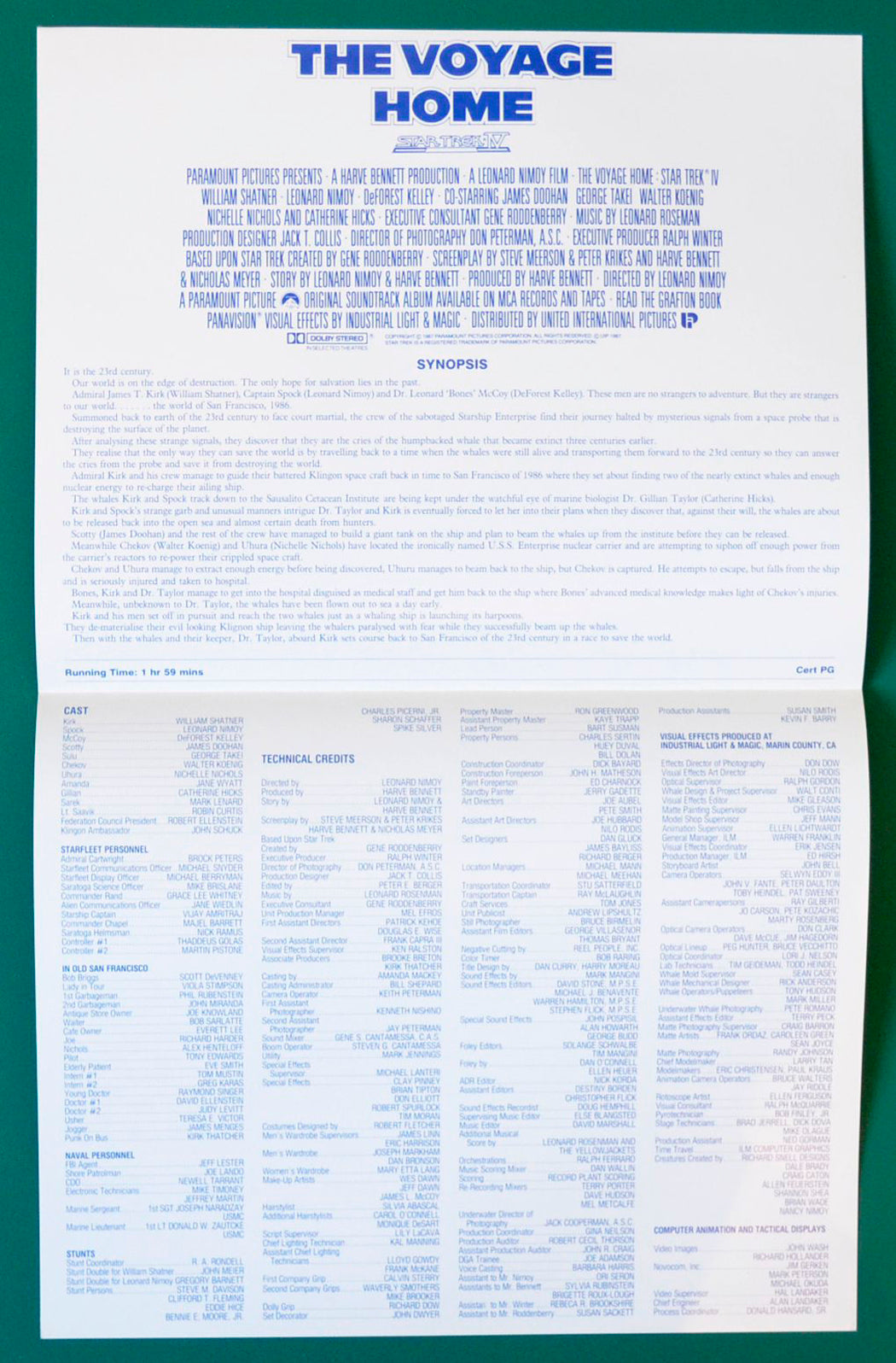 STAR TREK 04 - Synopsis Leaflet - Inside