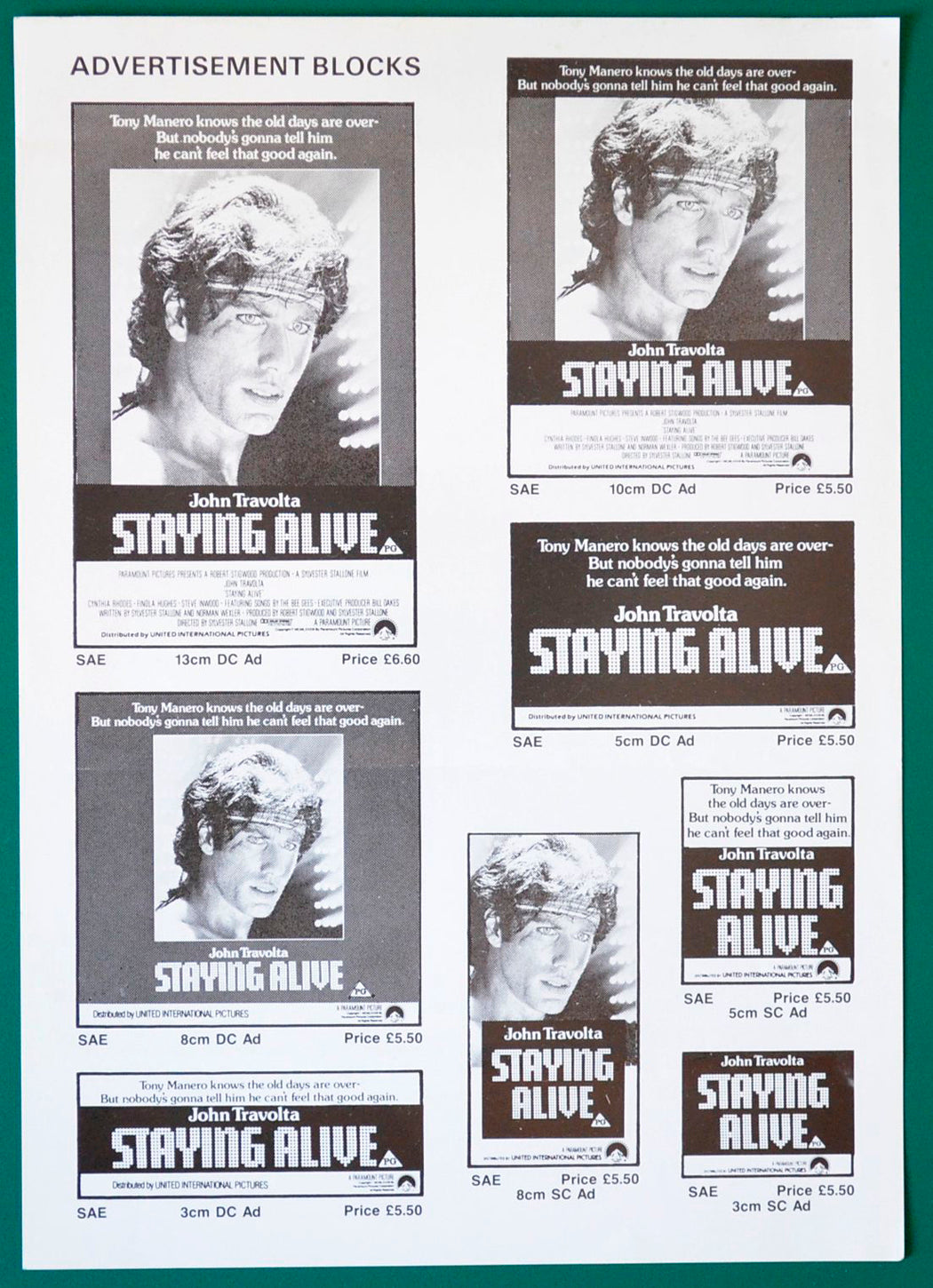 STAYING ALIVE - Advertising Blocks