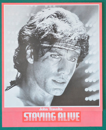 Staying Alive Original Synopsis / Credits Leaflet + Advertising Blocks Sheet 