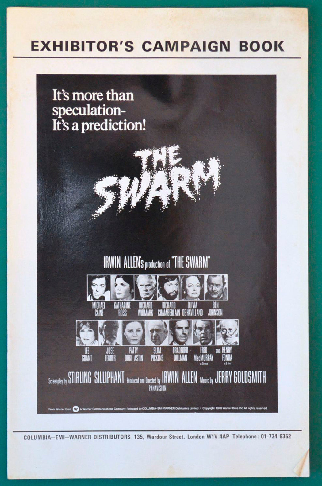 The Swarm Original 8 Page Cinema Exhibitors Campaign Press Book + Synopsis / Credits Leaflet 