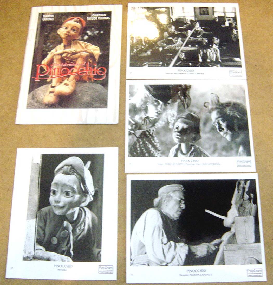 The Adventures Of Pinocchio  Original Press Kit With 4 Black And White Stills 