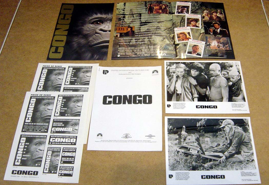 Congo  Original Press Kit With 2 Black And White Stills 