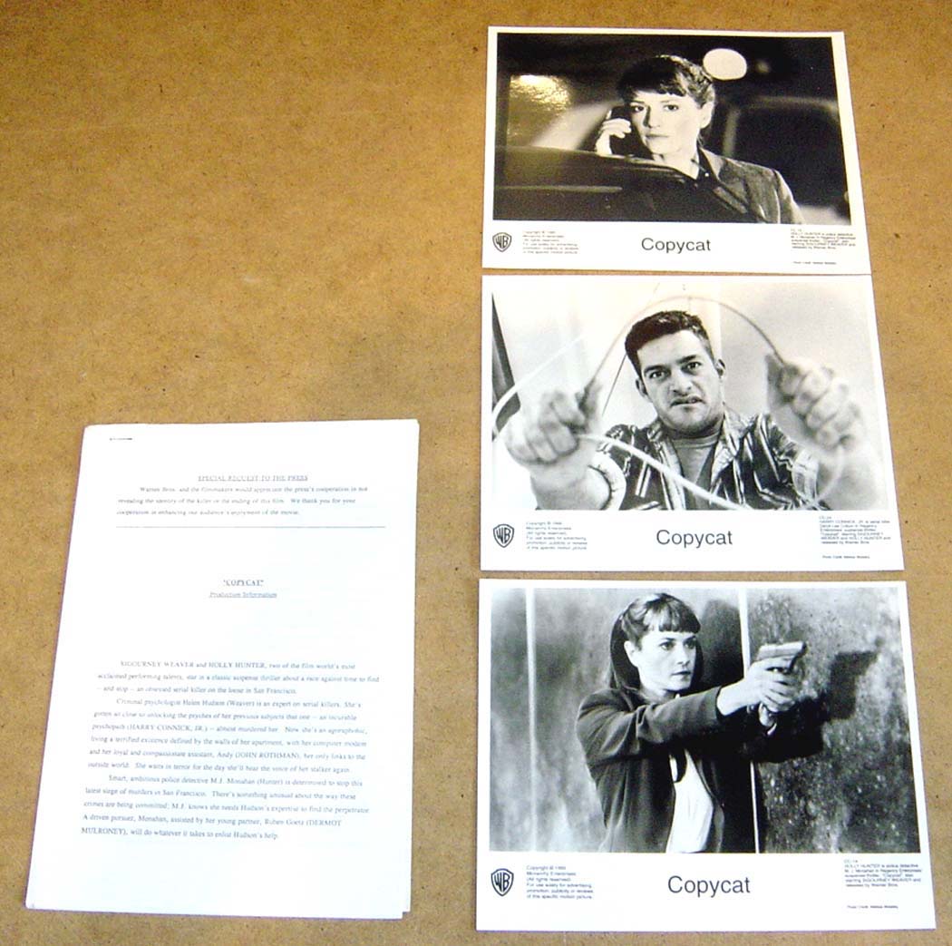 Copycat  Original Press Kit With 3 Black And White Stills 