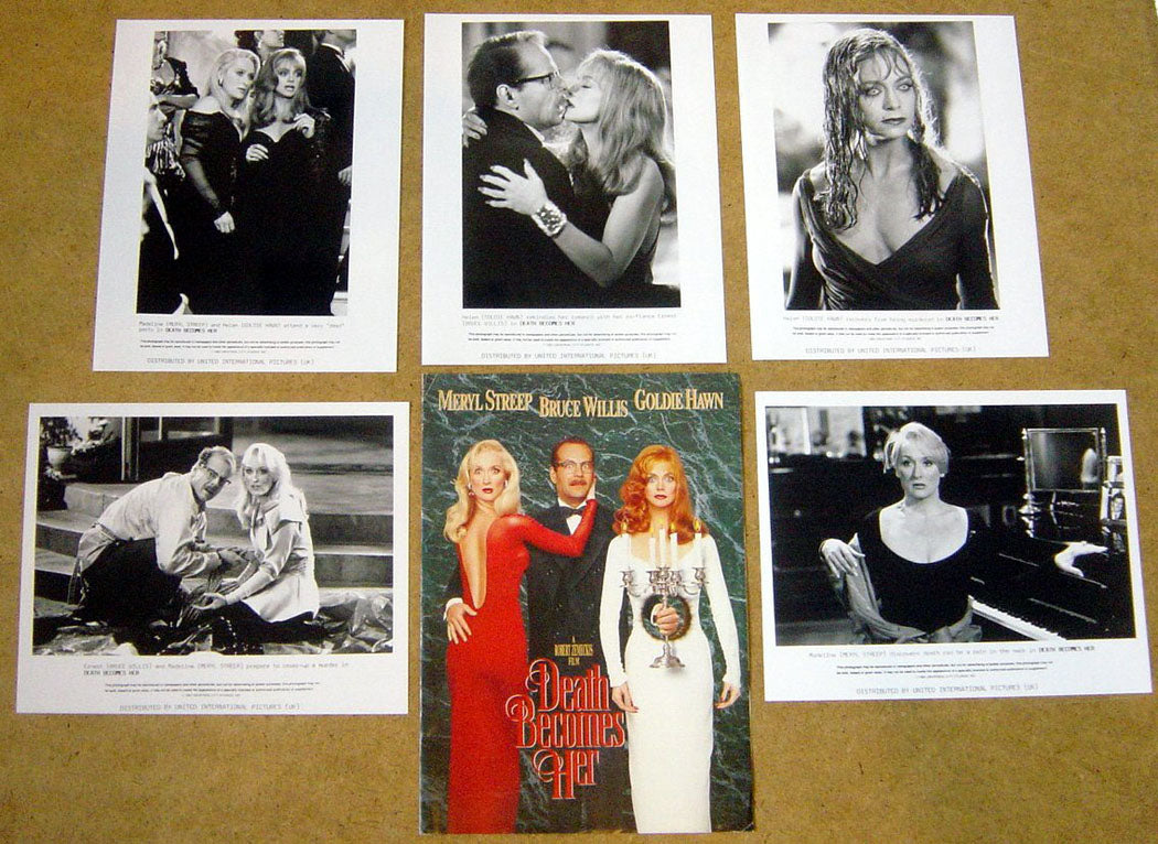 Death Becomes Her  Original Press Kit With 5 Black And White Stills 