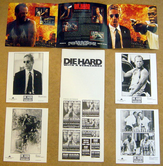 Die Hard With A Vengeance  Original Press Kit With 4 Black And White Stills 