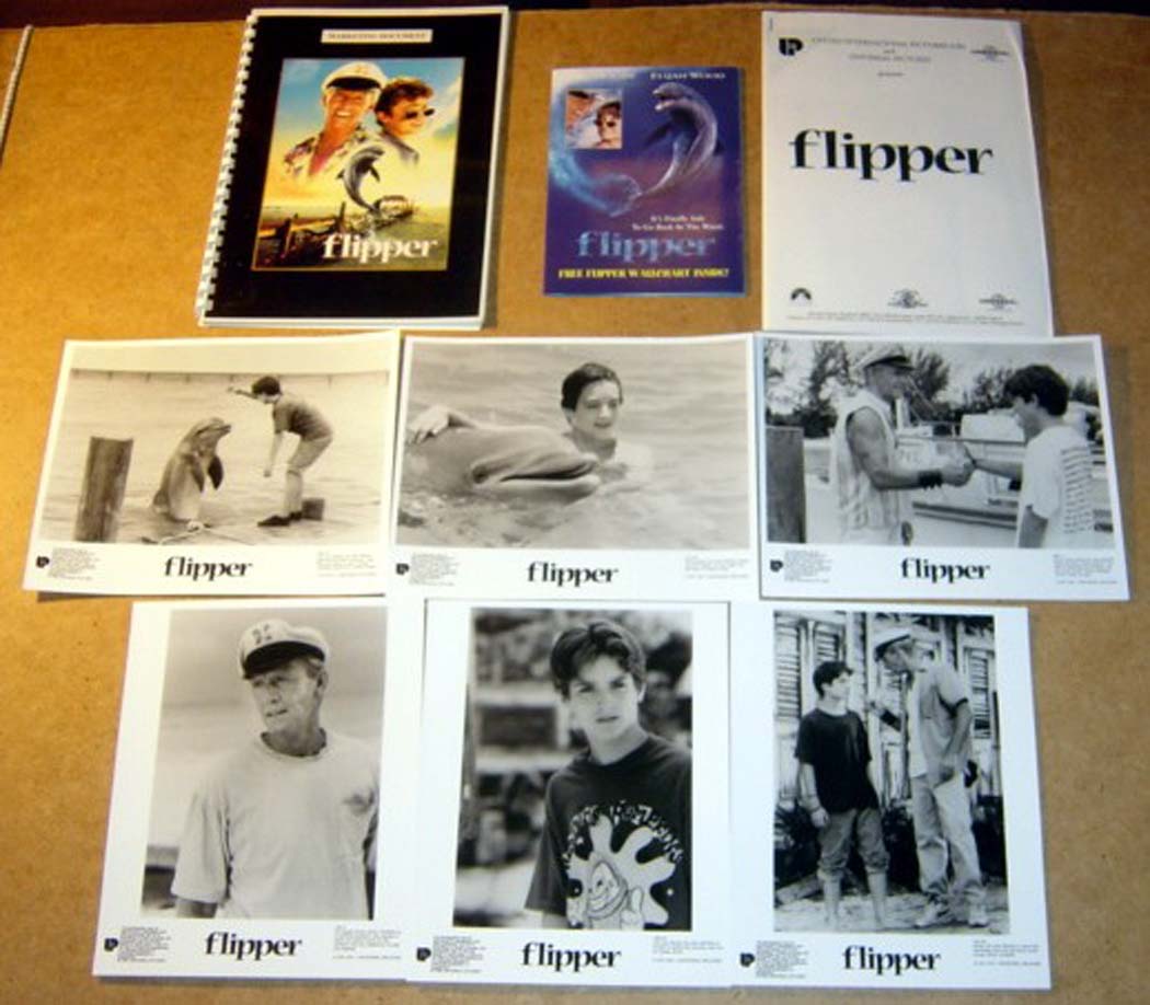 Flipper  Original Press Kit With 6 Black And White Stills 