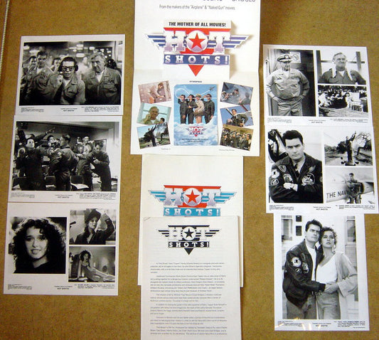 Hot Shots  Original Press Kit With 6 Black And White Stills 