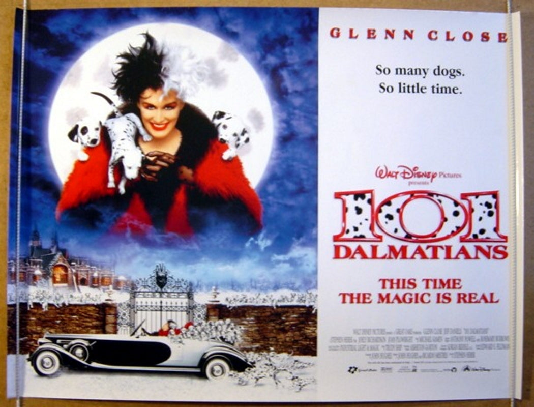 101 Dalmatians  (Live Action)  Original Quad Movie Poster 