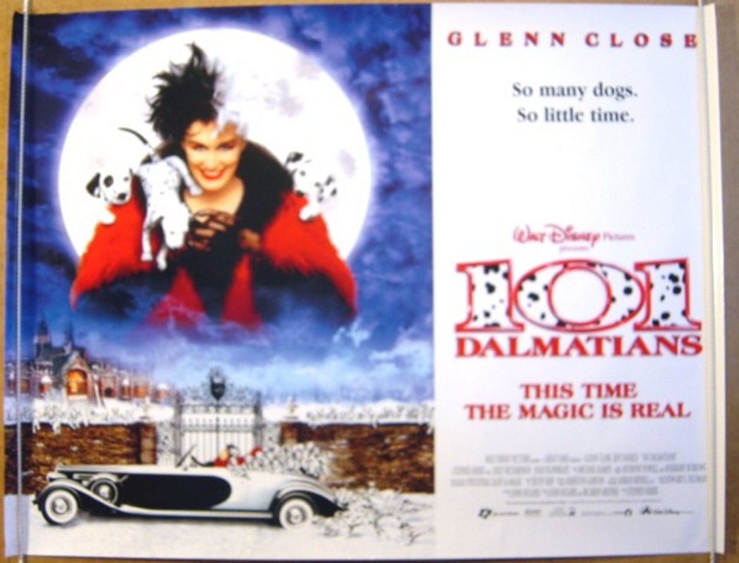 101 Dalmatians  (Live Action)  Original Quad Movie Poster  