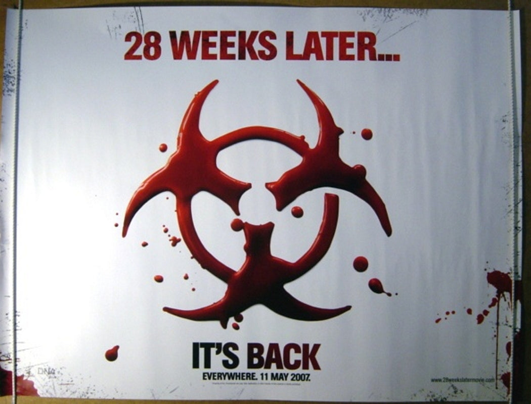 28 Weeks Later  (Teaser)  Original Quad Movie Poster  