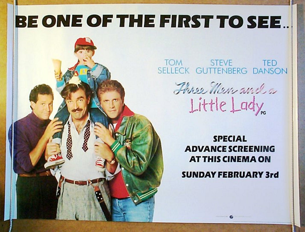 Three Men And A Little Lady  Original Quad Movie Poster  