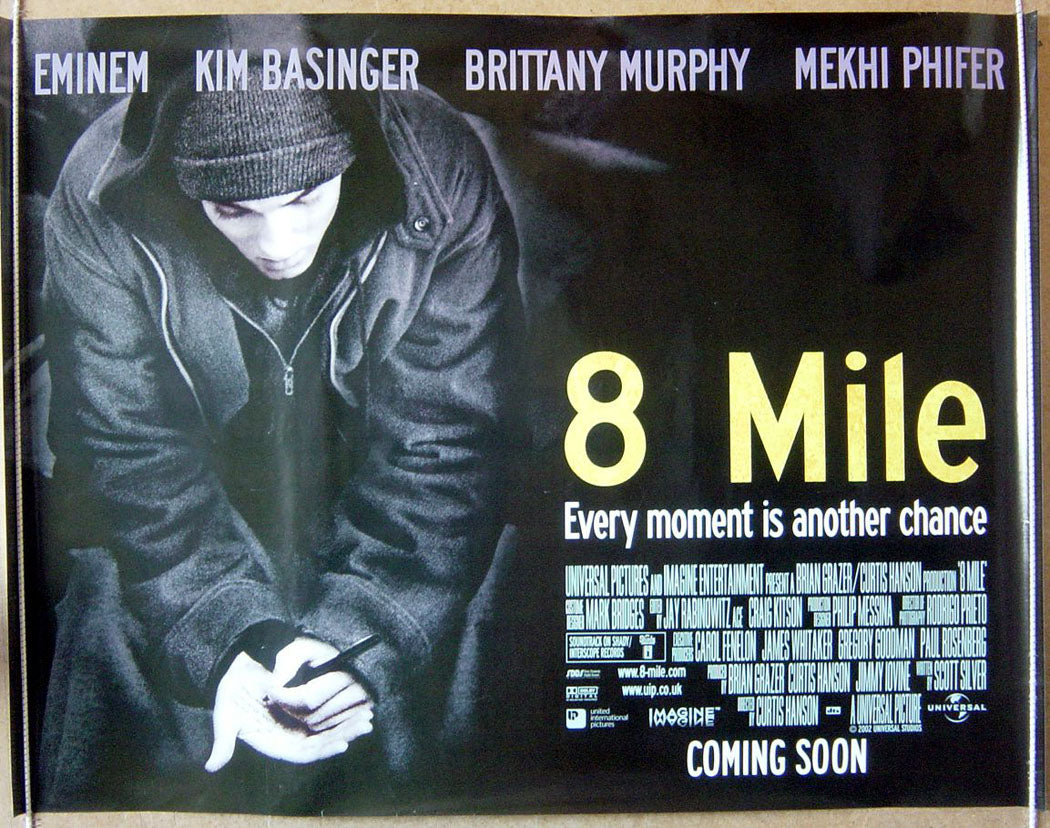 8 Mile  Original Original Quad Movie Poster  