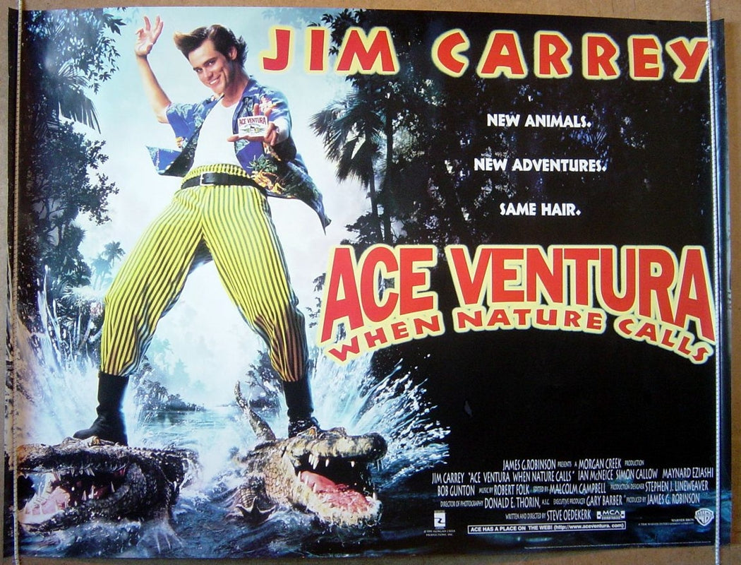 Ace Ventura When Nature Calls   Original Quad Movie Poster  