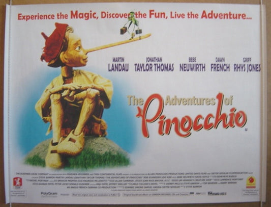 The Adventures Of Pinocchio  Original Quad Movie Poster  