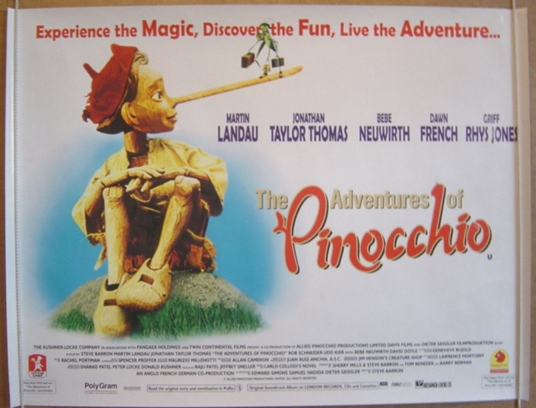 The Adventures Of Pinocchio  Original Quad Movie Poster  